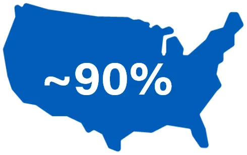 ~90% nationwide icon